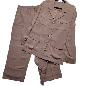 Utility Shacket & Pant Set | Chinos Stylish Khakis 2 Pieces SET XL